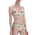 thumbnail image 1 of Picia Cartoon Chickens Women's High Waisted Bikini Scoop Neck Swimsuit Two Pieces Bathing Suit-Medium, 1 of 8