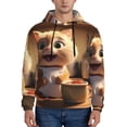 thumbnail image 1 of Picia Cartoon Cooking Cat Pattern Casual Men's Hoodie - Lightweight Hooded Sweatshirt with Kangaroo Pocket, Comfortable Pullover for Everyday, Travel-XX-Large, 1 of 7