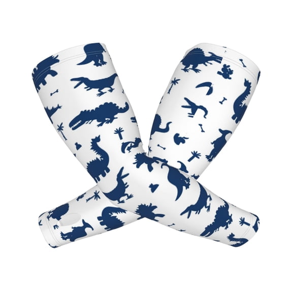 Picia Cartoon Dinosaurs Arm Sleeves for Men and Women - Tattoo Cover Up UPF 50+ Cooling Sports Sleeve for Basketball Golf Football-One Size