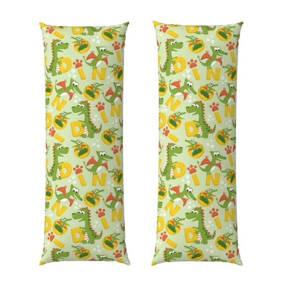 Picia Cartoon Dinosaurs Body Pillow Cover - Super Soft Microfiber 20x54 Body Pillow Case - Envelope Closure, Wrinkle, Stain Resistant Body Pillow Cover,Elegant Bedding