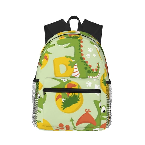 Picia Cartoon Dinosaurs Large Capacity Backpack Classic Style Backpack Casual Backpack Water-Resistant School Work Travel Outdoor Backpack