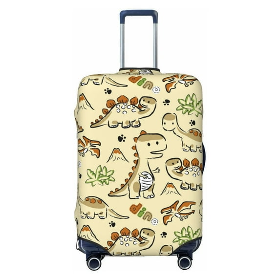 Picia Cartoon Dinosaurs Luggage Protector Cover Thicken Suitcase Protector Cover Fit 18-32 Inch Luggage-Small
