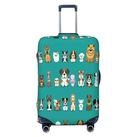 Picia Cartoon Dogs Luggage Protector Cover Thicken Suitcase Protector Cover Fit 18-32 Inch Luggage-Small