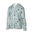 thumbnail image 1 of Picia Cartoon Doodle Puppy Women's Men's UPF 50+ Sun Protection Hoodie Shirt Long Sleeve SPF Fishing Outdoor UV Hiking Lightweight Shirts-XX-Large, 1 of 9