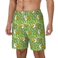 thumbnail image 1 of Picia Cartoon Duck pattern Mens Swim Trunks with Compression Liner Stretch Beach Shorts Quick Dry with Zipper Pockets No-Chafing Board Shorts-Small, 1 of 9