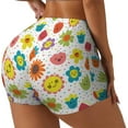thumbnail image 1 of Picia Cartoon Flowers Printed Workout Shorts for Women Seamless Scrunch Butt Lifting High Waisted Yoga Gym Booty Running Moisture-wicking Short Pants-, 1 of 9