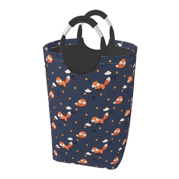 Picia Cartoon Fox Laundry Basket With Handles Laundry Hamper Toys Storage Organizer Foldable Bucket Washing Bin Dirty Clothes Bag For Home Bathroom Bedroom Dorm