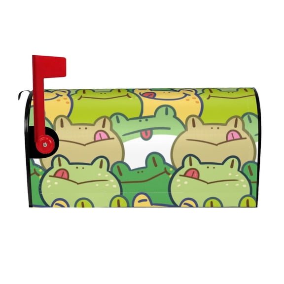 Picia Cartoon Frog Magnetic Mailbox Cover Standard Size-25.5x21 in
