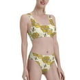 thumbnail image 1 of Picia Cartoon Honey Pot Bee Sunflower Women's High Waisted Bikini Scoop Neck Swimsuit Two Pieces Bathing Suit-, 1 of 8