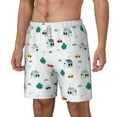 thumbnail image 1 of Picia Cartoon House Car pattern Mens Swim Trunks with Compression Liner Stretch Beach Shorts Quick Dry with Zipper Pockets No-Chafing Board Shorts-Large, 1 of 9