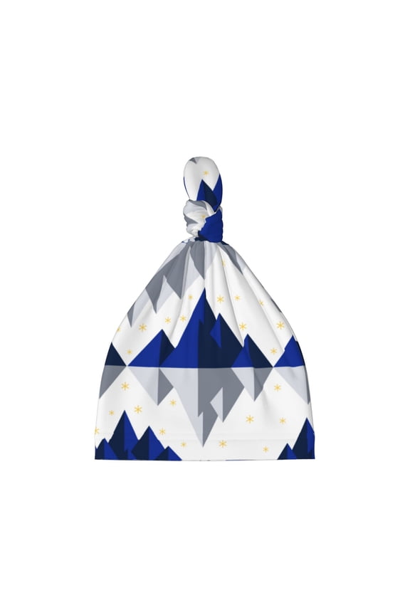 Cartoon Iceberg Polar Bear Printed Preemie Hats for Baby Girls Cotton Premature Knot Hats Newborn Hospital Cap Warm Knot Beanie Nicu for Preemie Girls and Boys