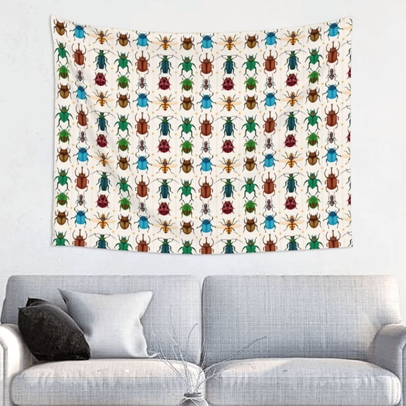Picia Cartoon Insects Pattern Tapestry-Tapestries for Bedroom Living Room Dorm(29x37")