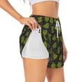 thumbnail image 1 of Picia Cartoon Kawaii Frogs1 Pattern Women's 2 in 1 Athletic Running Shorts High Waisted Workout Casual Gym Sweat Shorts with Comfy Liner Zipper Pockets-X-Large, 1 of 9