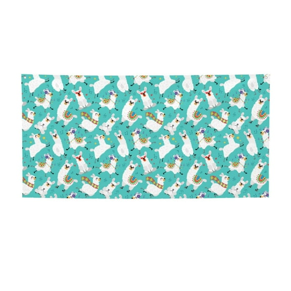 Picia Cartoon Llamas Pattern Party Banner, Festive Decoration, Holiday Banner, Celebration Decor, Event Banner, Reusable Party Banner-Medium