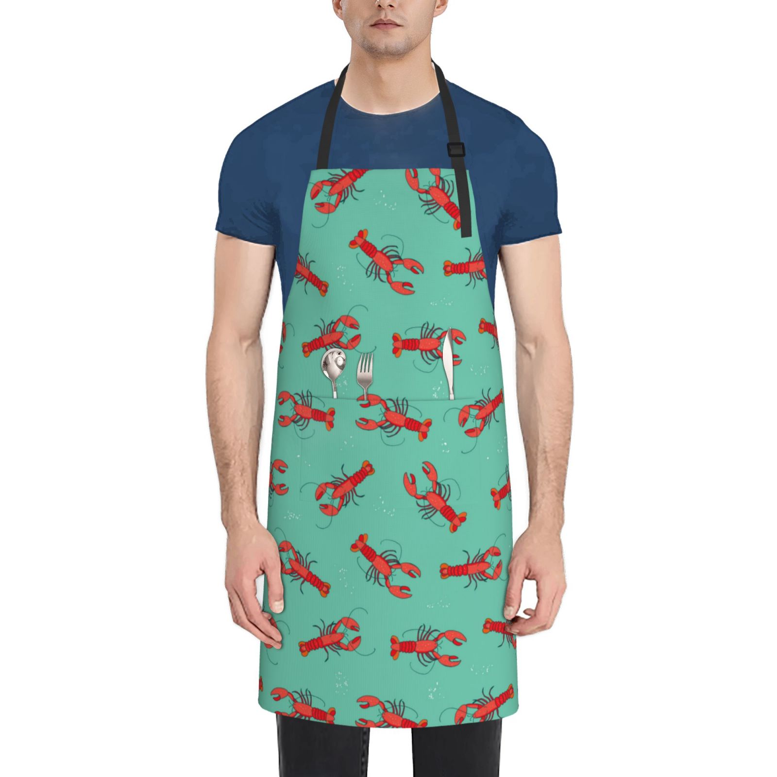 Picia Cartoon Lobsters 4 Waterproof Apron for Unisex Adult - Adjustable ...