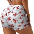 thumbnail image 1 of Picia Cartoon Lobsters Printed Workout Shorts for Women Seamless Scrunch Butt Lifting High Waisted Yoga Gym Booty Running Moisture-wicking Short Pants-X-Large, 1 of 9
