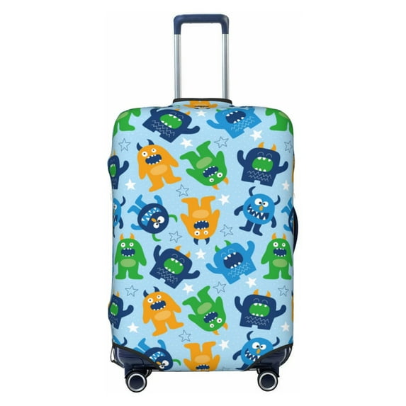 Picia Cartoon Monster Luggage Protector Cover Thicken Suitcase Protector Cover Fit 18-32 Inch Luggage-X-Large