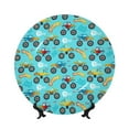 thumbnail image 1 of Picia Cartoon Monster Truck Pattern Bone China Decorative Plate – Wall Decor with Stand and Adhesive, Elegant Ornament for Living Room, Office, or Entryway-8in, 1 of 6