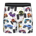 thumbnail image 1 of Picia Cartoon Monster Trucks1 Pattern Men's Athletic Long Leg Briefs , Performance Stretch Underwear，Moisture-Wicking, 1 of 7