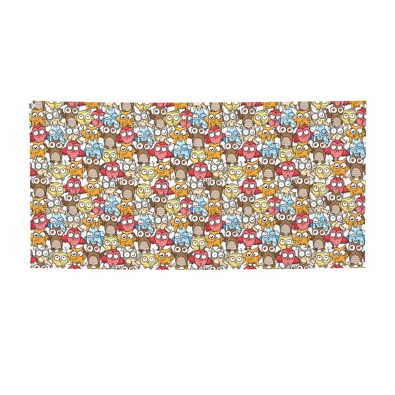 Picia Cartoon Owls 1 Pattern Party Banner, Festive Decoration, Holiday Banner, Celebration Decor, Event Banner, Reusable Party Banner-Small