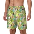 thumbnail image 1 of Picia Cartoon Panda And Leaf pattern Mens Swim Trunks with Compression Liner Stretch Beach Shorts Quick Dry with Zipper Pockets No-Chafing Board Shorts-X-Large, 1 of 9