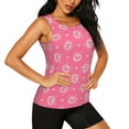 thumbnail image 1 of Picia Cartoon Pigs and Hearts Pattern Women's Workout Tank Top,Breathable Activewear,Slim Fit Athletic Top,Versatile Workout Moisture-wicking top-Small, 1 of 9