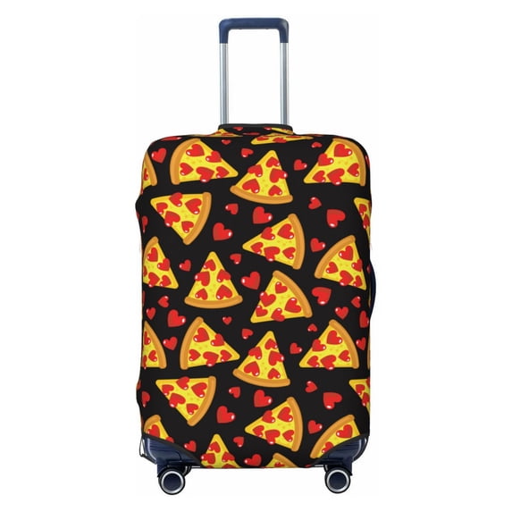 Picia Cartoon Pizza Luggage Protector Cover Thicken Suitcase Protector Cover Fit 18-32 Inch Luggage-Medium