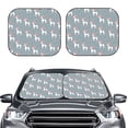 thumbnail image 1 of Picia Cartoon Poodle Dog 2 Piece Car Windshield Sun Shade Foldable | Foldable Sun Shield for Front Window Blocks UV Rays and Keeps Your Vehicle Cool-Medium, 1 of 7