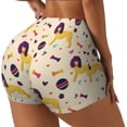 thumbnail image 1 of Picia Cartoon Poodle Dog Printed Workout Shorts for Women Seamless Scrunch Butt Lifting High Waisted Yoga Gym Booty Running Moisture-wicking Short Pants-Small, 1 of 9