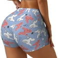 thumbnail image 1 of Picia Cartoon Poodle Dog Printed Workout Shorts for Women Seamless Scrunch Butt Lifting High Waisted Yoga Gym Booty Running Moisture-wicking Short Pants-Small, 1 of 9