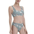 thumbnail image 1 of Picia Cartoon Poodle Dog Women's High Waisted Bikini Scoop Neck Swimsuit Two Pieces Bathing Suit-Large, 1 of 8