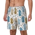 thumbnail image 1 of Picia Cartoon Poodle Dog pattern Mens Swim Trunks with Compression Liner Stretch Beach Shorts Quick Dry with Zipper Pockets No-Chafing Board Shorts-Small, 1 of 9