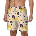 thumbnail image 1 of Picia Cartoon Poodle Dog pattern Mens Swim Trunks with Compression Liner Stretch Beach Shorts Quick Dry with Zipper Pockets No-Chafing Board Shorts-Small, 1 of 9