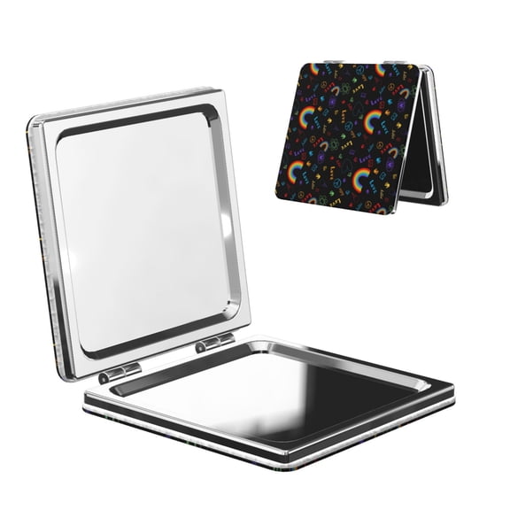 Picia Cartoon Pride Lgbt for Compact Vanity Mirror , Travel Makeup Mirror , Portable Magnifying Cosmetic Mirror for Daily, Work, Business-Square
