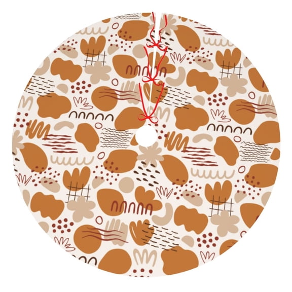 Picia Cartoon Print Christmas Tree Skirt , Christmas Tree Skirt Ornaments for Merry Christmas Holiday Party Decorations Indoor Outdoor-30"