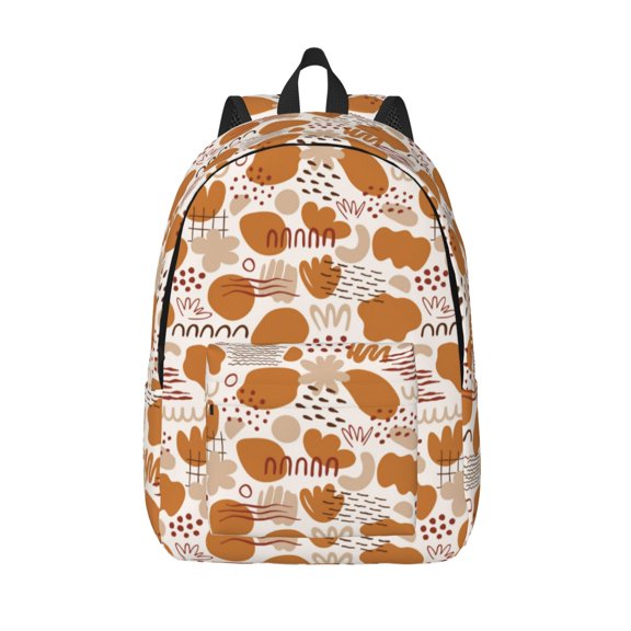 Picia Cartoon Printed Canvas Daypack - Stylish and Durable Vintage Compact Backpack - Class, Work, Travel, or Laptop Bookbag,Organized Compartments-Medium
