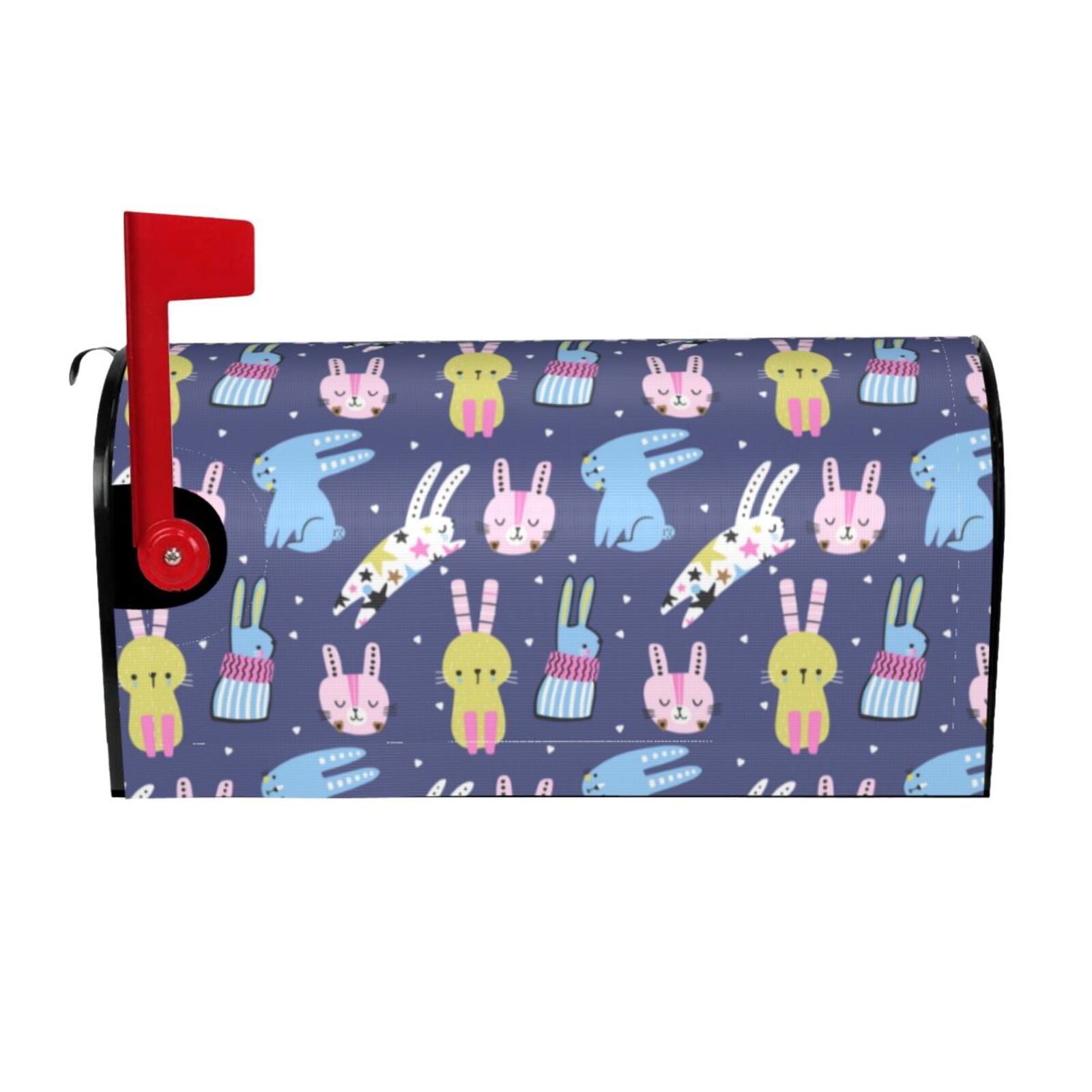 Picia Cartoon Rabbit Mailbox Cover Standard Size25.5x21 in