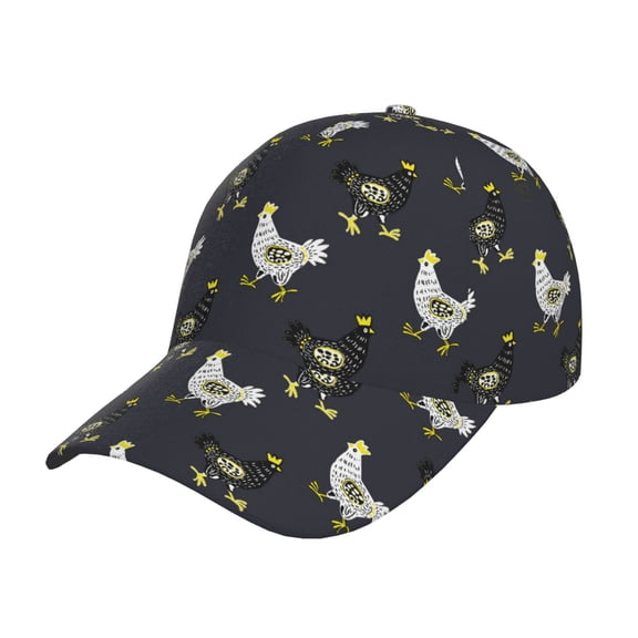 Picia Cartoon Rooster pattern Trucker Low Profile Hat Men Women Baseball Cap Dad Hat Adjustable Unconstructed Plain Cap