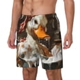 thumbnail image 1 of Picia Cartoon Scottish Duck pattern Mens Swim Trunks with Compression Liner Stretch Beach Shorts Quick Dry with Zipper Pockets No-Chafing Board Shorts-3X-Large, 1 of 9