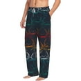 thumbnail image 1 of Picia Cartoon Sharks Mens Soft Woven Cotton Elastic Waistband Sleep Pajama Pant Lounge Sleep Pant With Pockets And Drawstring-X-Large, 1 of 9