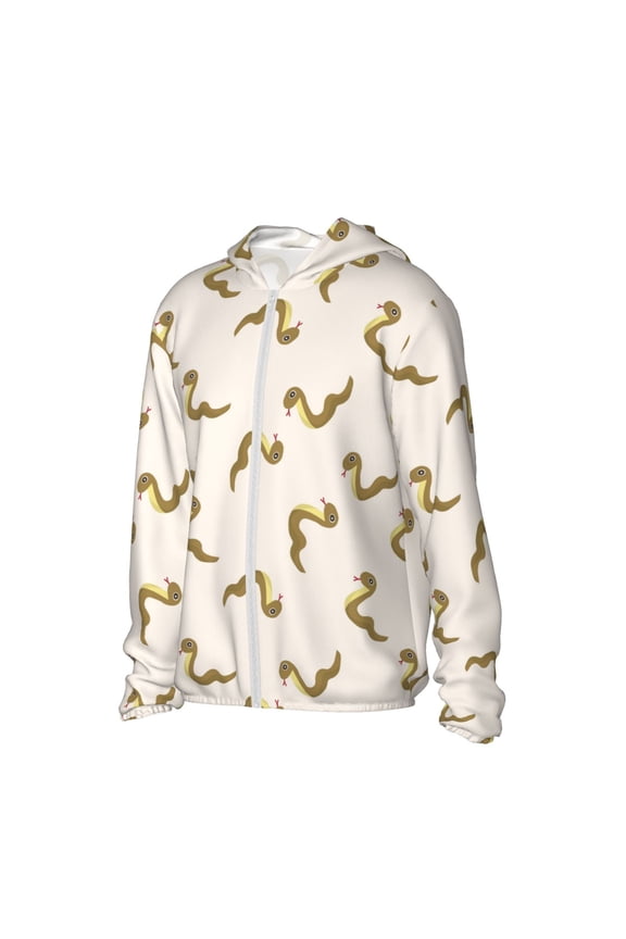 Cartoon Snake Women's Men's UPF 50+ Sun Protection Hoodie Shirt Long Sleeve SPF Fishing Outdoor UV Hiking Lightweight Shirts-Medium