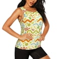 thumbnail image 1 of Picia Cartoon Snake8 Pattern Women's Workout Tank Top,Breathable Activewear,Slim Fit Athletic Top,Versatile Workout Moisture-wicking top-Medium, 1 of 9