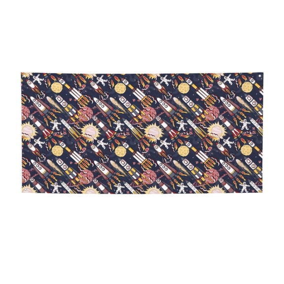 Picia Cartoon Space 1 Pattern Party Banner, Festive Decoration, Holiday Banner, Celebration Decor, Event Banner, Reusable Party Banner-Small