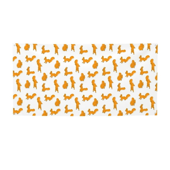 Picia Cartoon Squirrel Pattern Party Banner, Festive Decoration, Holiday Banner, Celebration Decor, Event Banner, Reusable Party Banner-Medium