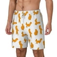 thumbnail image 1 of Picia Cartoon Squirrel pattern Mens Swim Trunks with Compression Liner Stretch Beach Shorts Quick Dry with Zipper Pockets No-Chafing Board Shorts-XX-Large, 1 of 9
