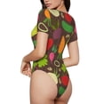 thumbnail image 1 of Picia Cartoon Vegetables Womens One Piece Swimsuits Modest Tummy Control Bathing Suits Lace Up Slimming Swim Suit-Large, 1 of 1