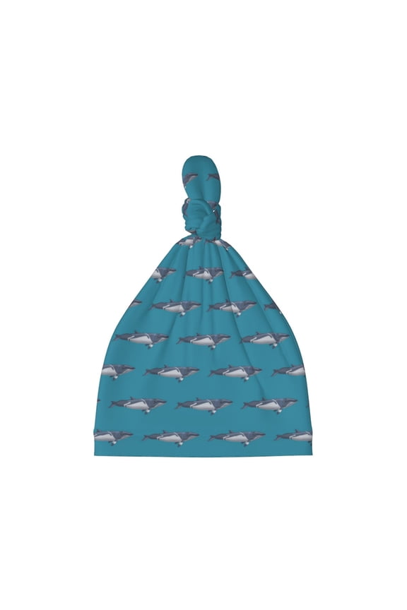 Cartoon Whale Printed Preemie Hats for Baby Girls Cotton Premature Knot Hats Newborn Hospital Cap Warm Knot Beanie Nicu for Preemie Girls and Boys
