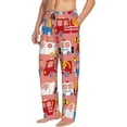 thumbnail image 1 of Picia Cartoon with Traffic Elements Mens Soft Woven Cotton Elastic Waistband Sleep Pajama Pant Lounge Sleep Pant With Pockets And Drawstring-, 1 of 9