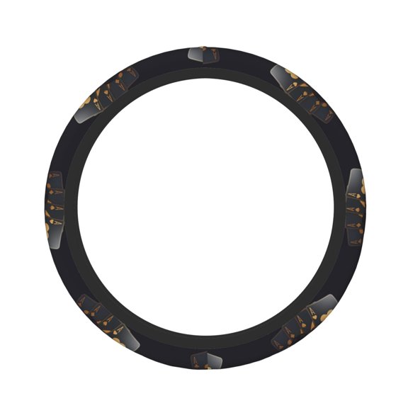 Picia Casino Cards Poker Car Steering Wheel Cover, Non-Slip, Breathable, Universal 15 inch