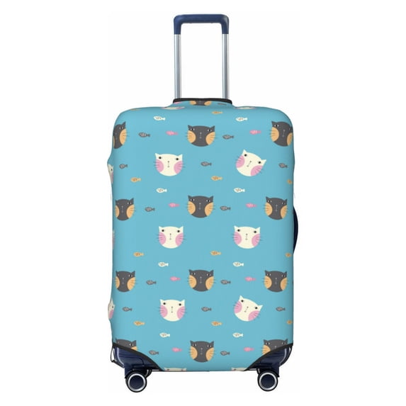 Picia Cat Fish Luggage Protector Cover Thicken Suitcase Protector Cover Fit 18-32 Inch Luggage-